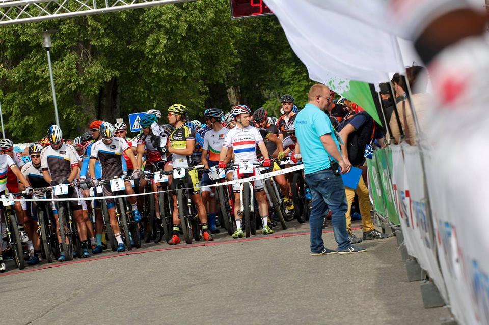 European-championships-latvia-mountain-biking-start-ben-thomas-British-national-champion
