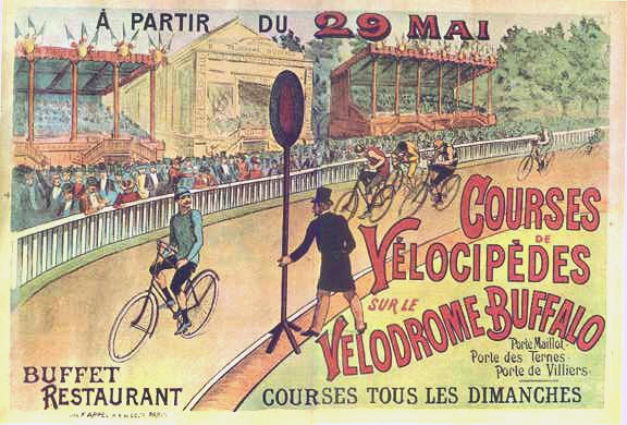 hour record, Painted advert for Vélodrome_Buffalo 1900s
