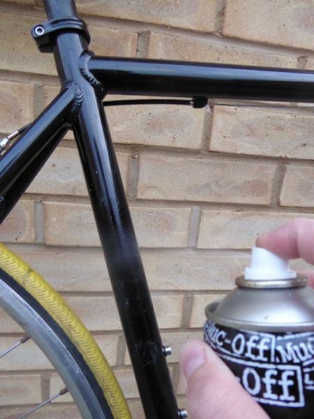 Removing Decals and Stickers from a road bike - removing the glue
