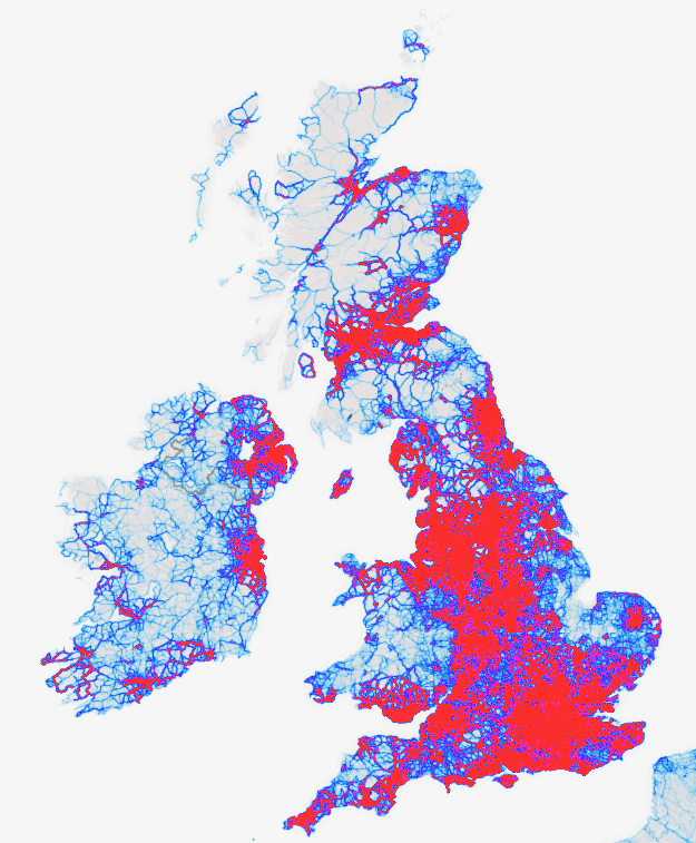 Strava Metro heat map 2014