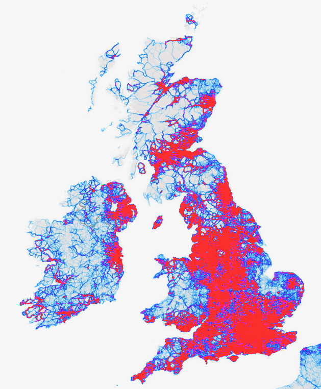 Strava Metro heat map 2015