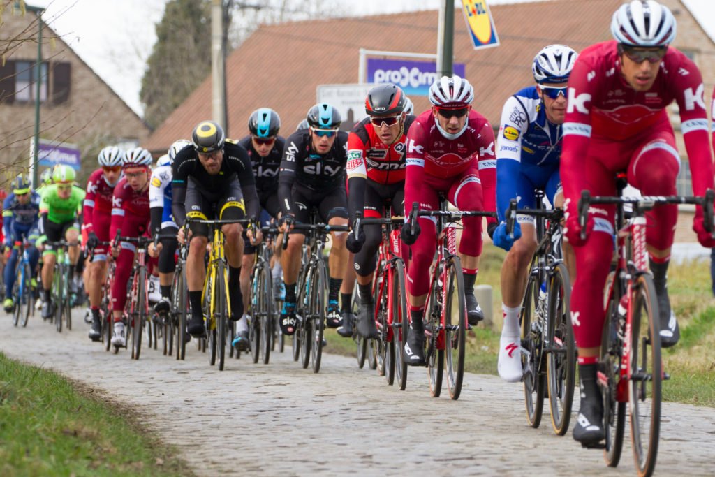 Preperation for cobbled classic sportives nieuwsblad 2015 credit Ian_Sherriffs Shutterstock