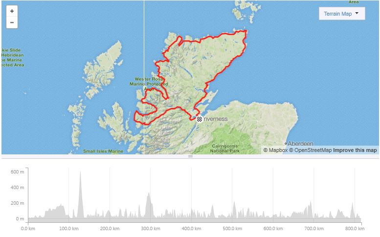 North coast 500 cycling route strava map