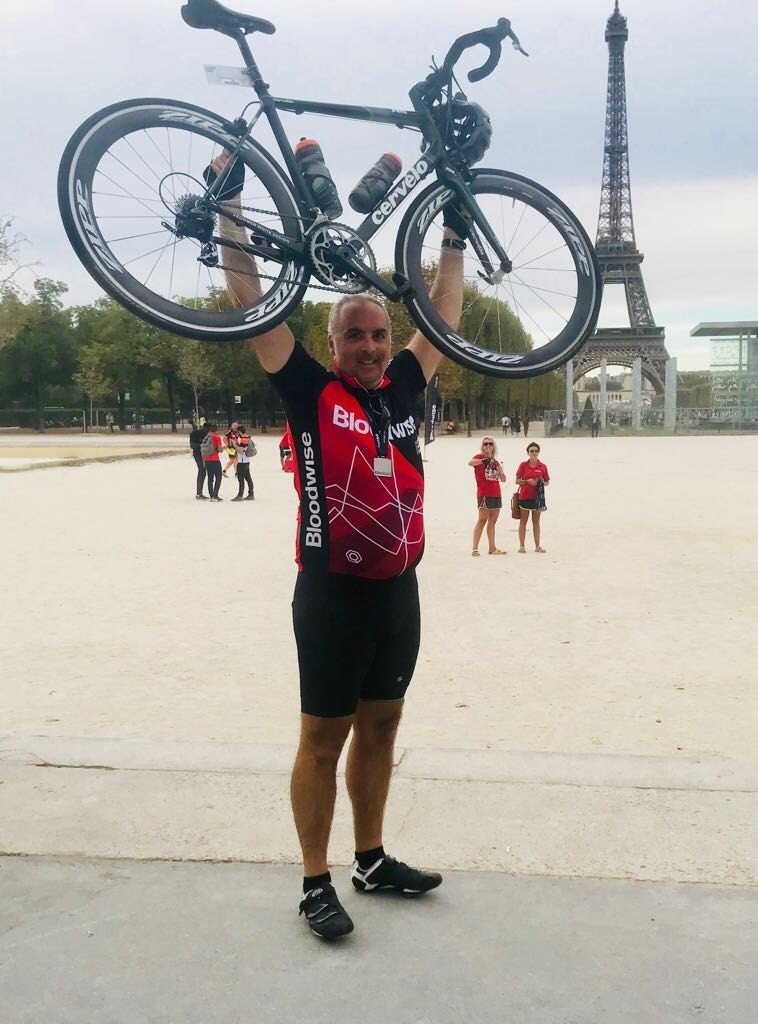 How tennis got me back on my bike - Ryan at the Eiffel Tower