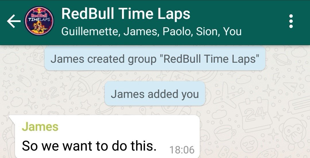 Red Bull timelaps 2018 