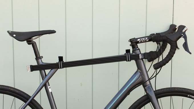 Strapped to a bike - Litelok Kickstarter