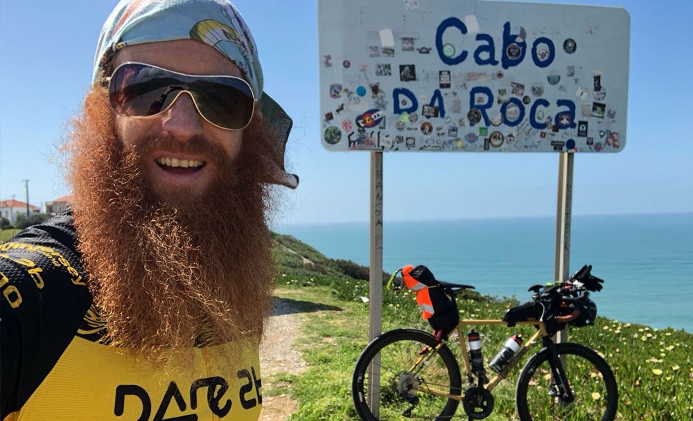 The Ultimate Cycling Quiz of 2018 - Sean Conway at Cabo da Roca 