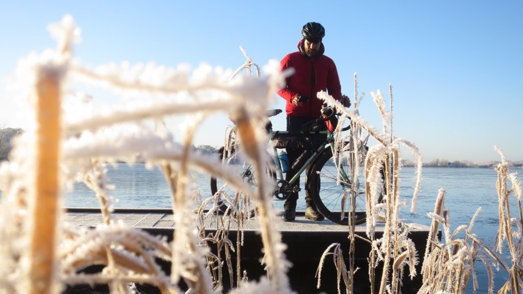 Cycling in Scotland frozen lake icy-general- Bikepacking scotland