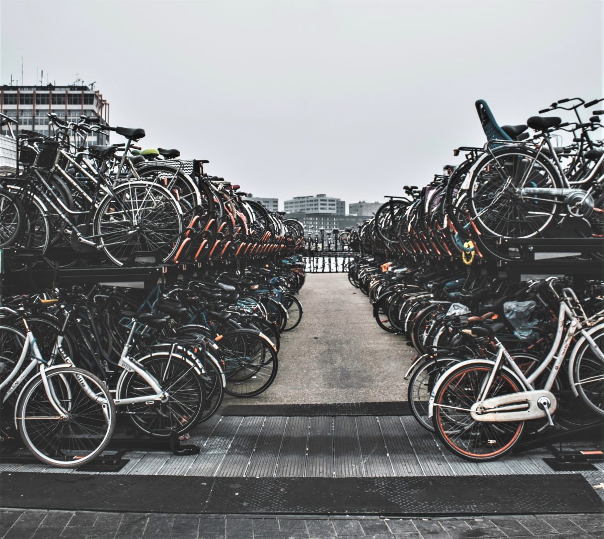 bikes in a bike rack