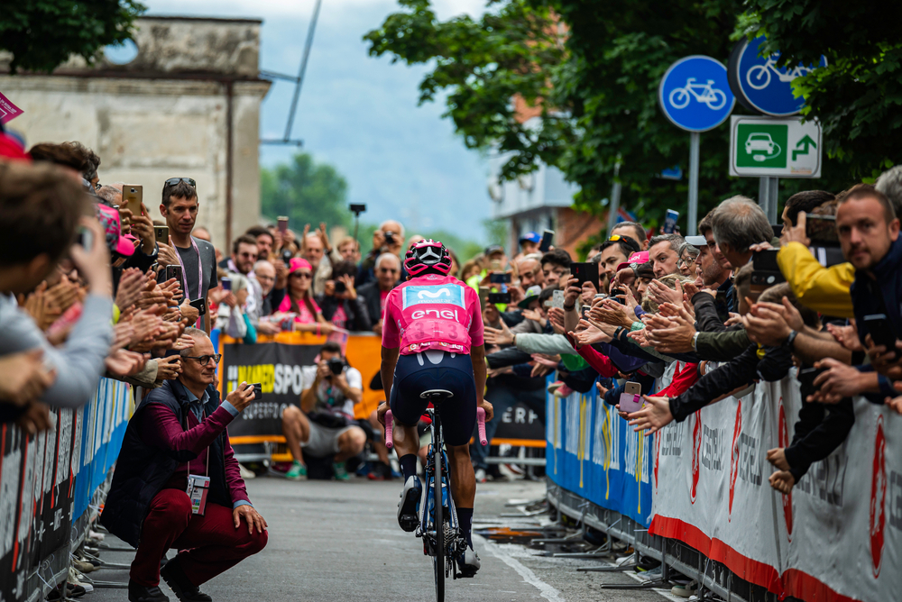 Ivrea, Italy May 26, 2019: Professional Cyclist just before the start of a hard mountain stage of the Giro d'Italia 2019