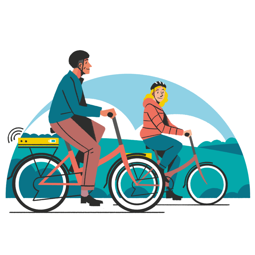 Electric bike insurance online quote illustration