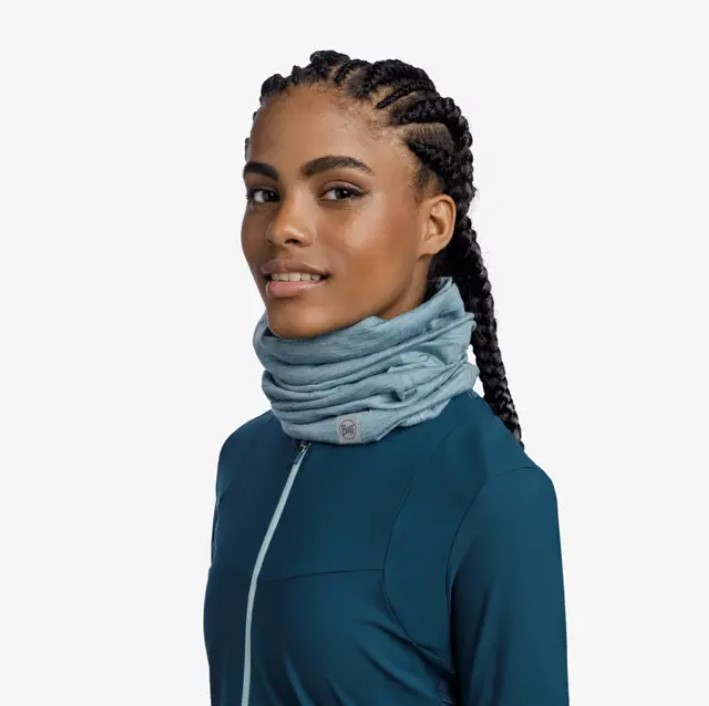 lady wearing vitrify neckwarmer 