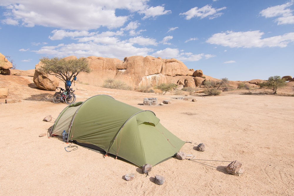 A tent in the Namibian desert