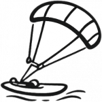 Kitesurf travel insurance icon