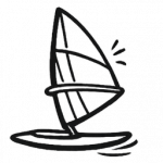 Windsurfing travel insurance icon